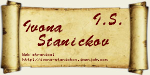 Ivona Staničkov vizit kartica